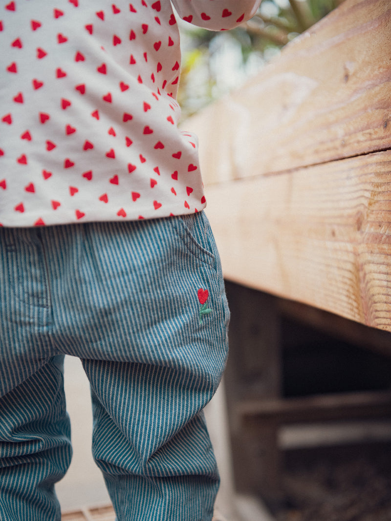 T-shirt reversibile con motivo cuore per bambina