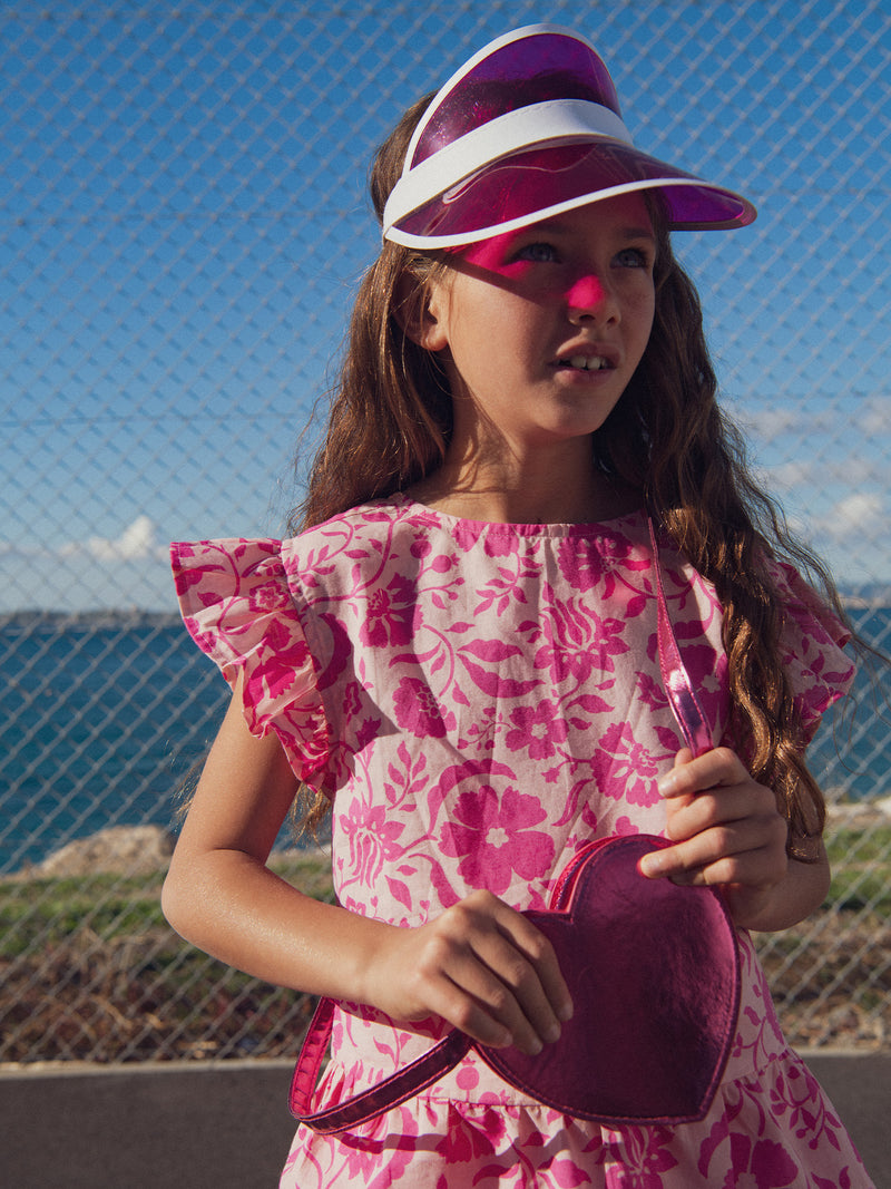 Camicia rosa con stampa floreale per ragazze