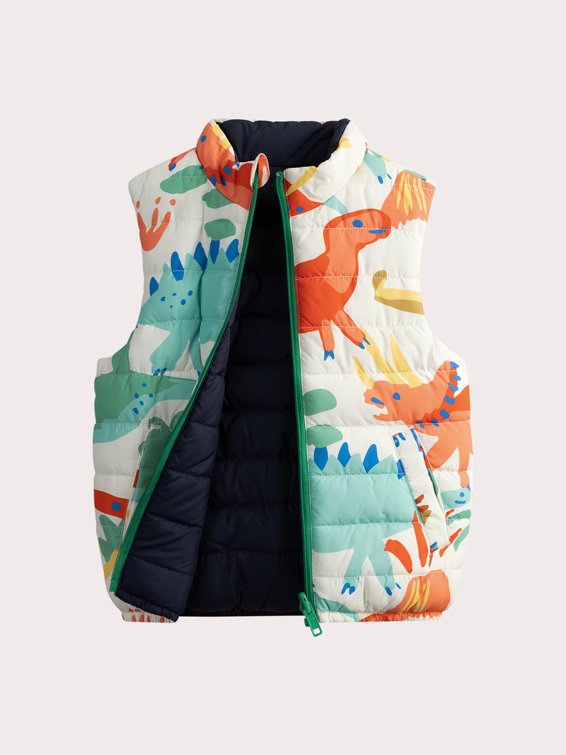 Gilet Reversibile Blu Scuro Senza Maniche