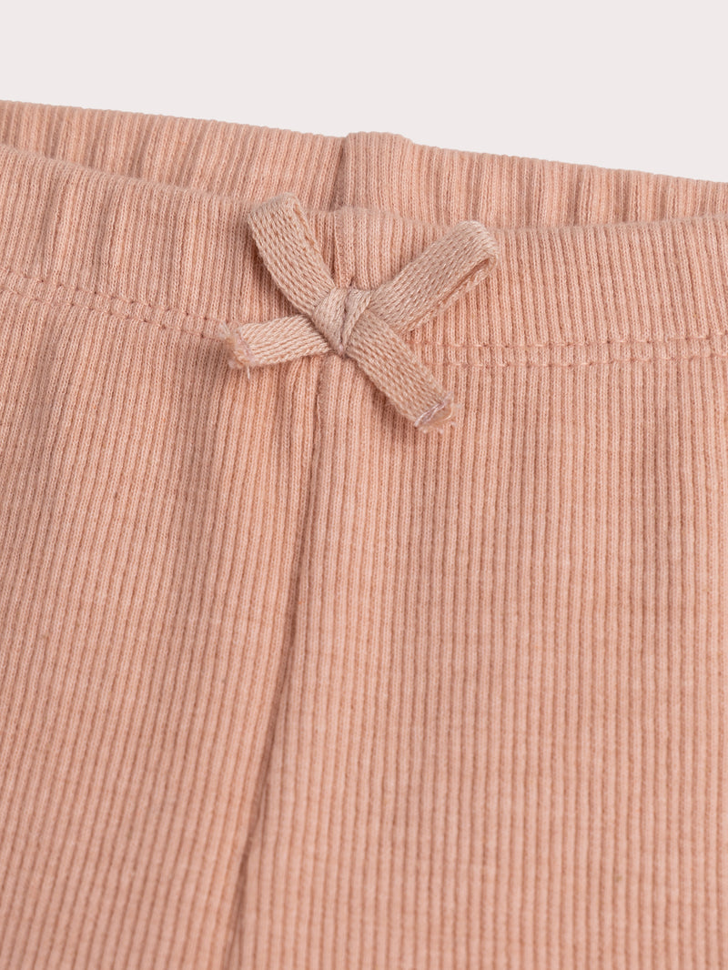 Completo rosa in gauze di cotone per bambina
