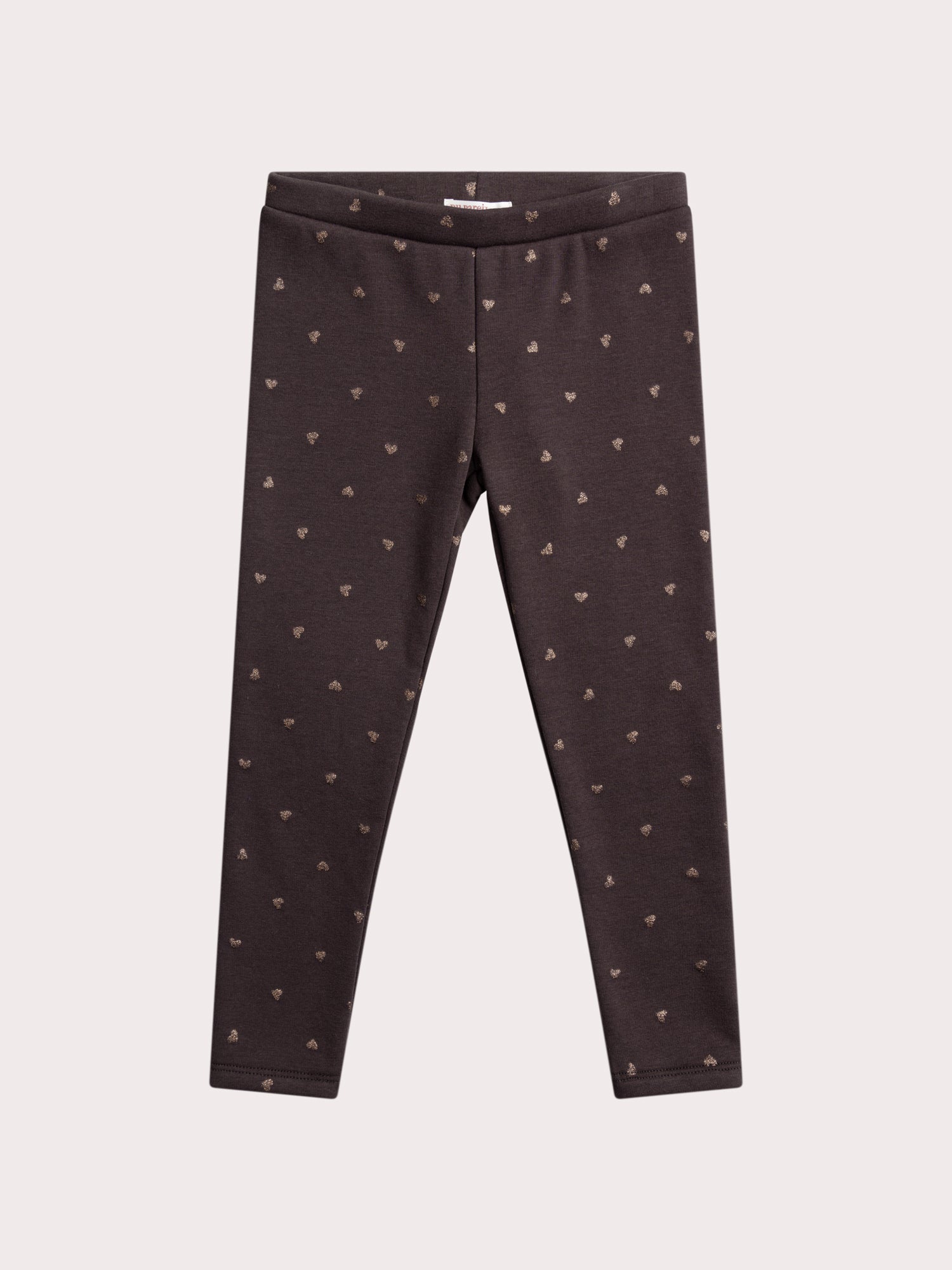 Legging con Stampa Cuore e Glitter