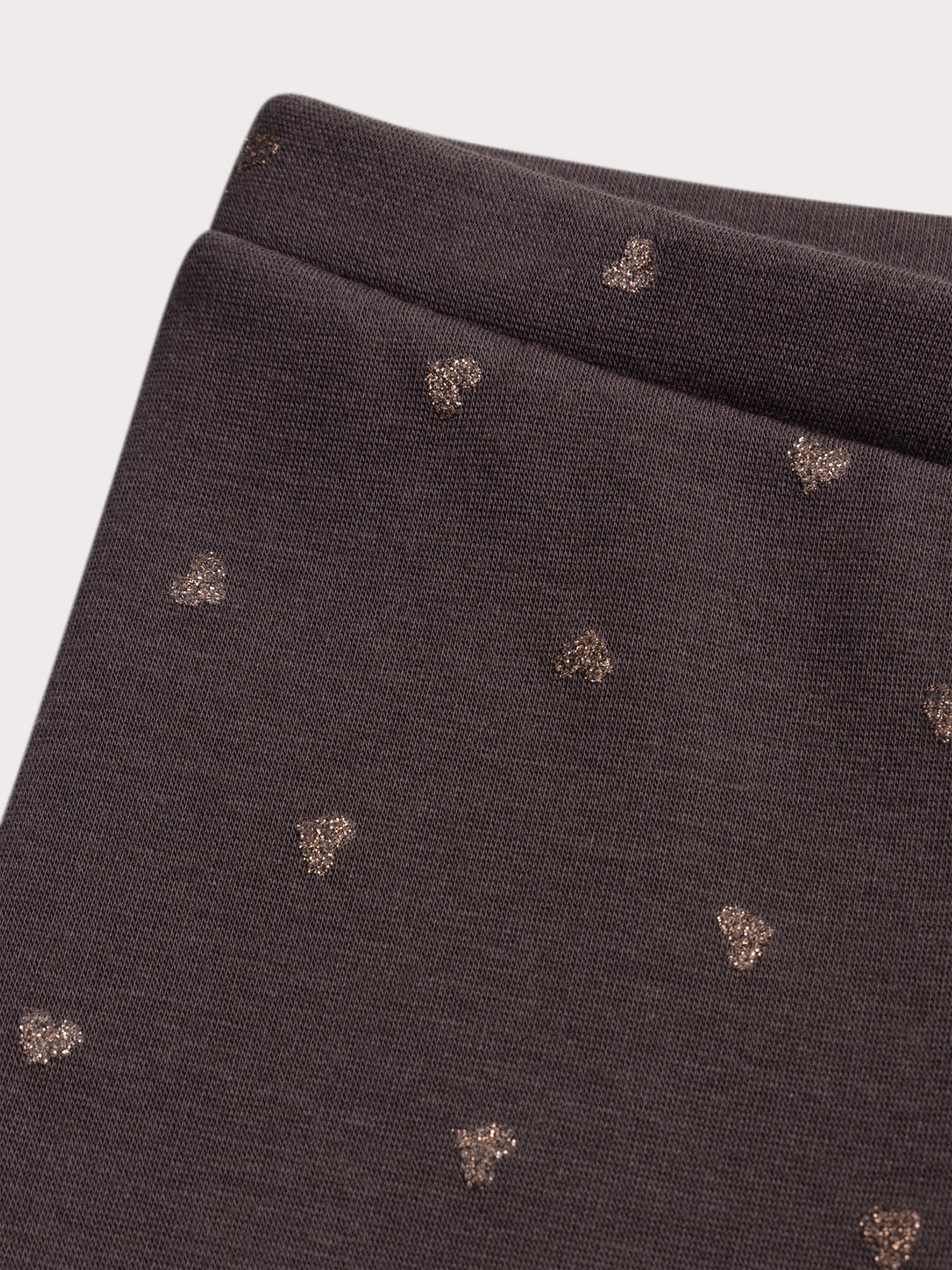 Legging con Stampa Cuore e Glitter