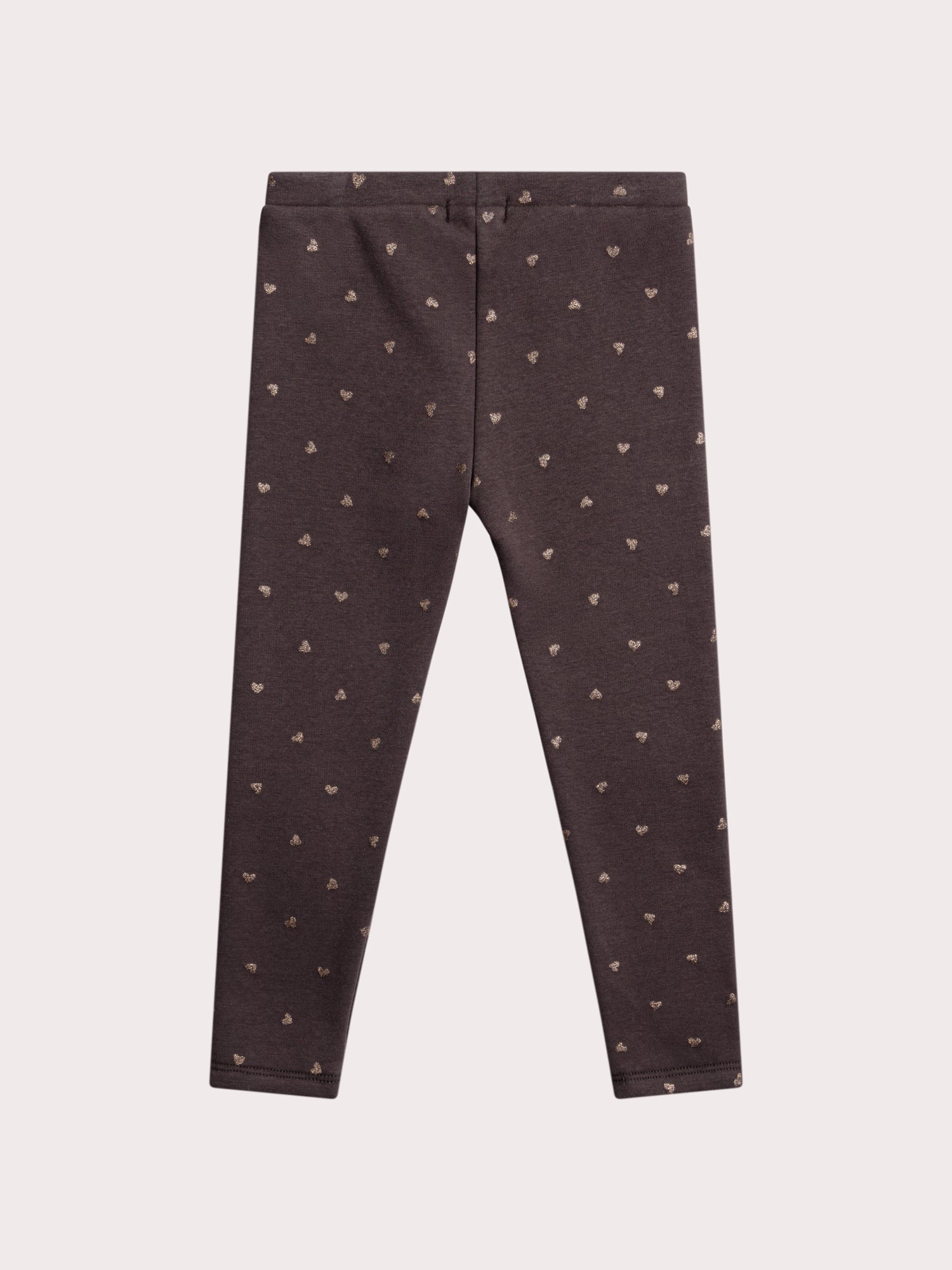 Legging con Stampa Cuore e Glitter