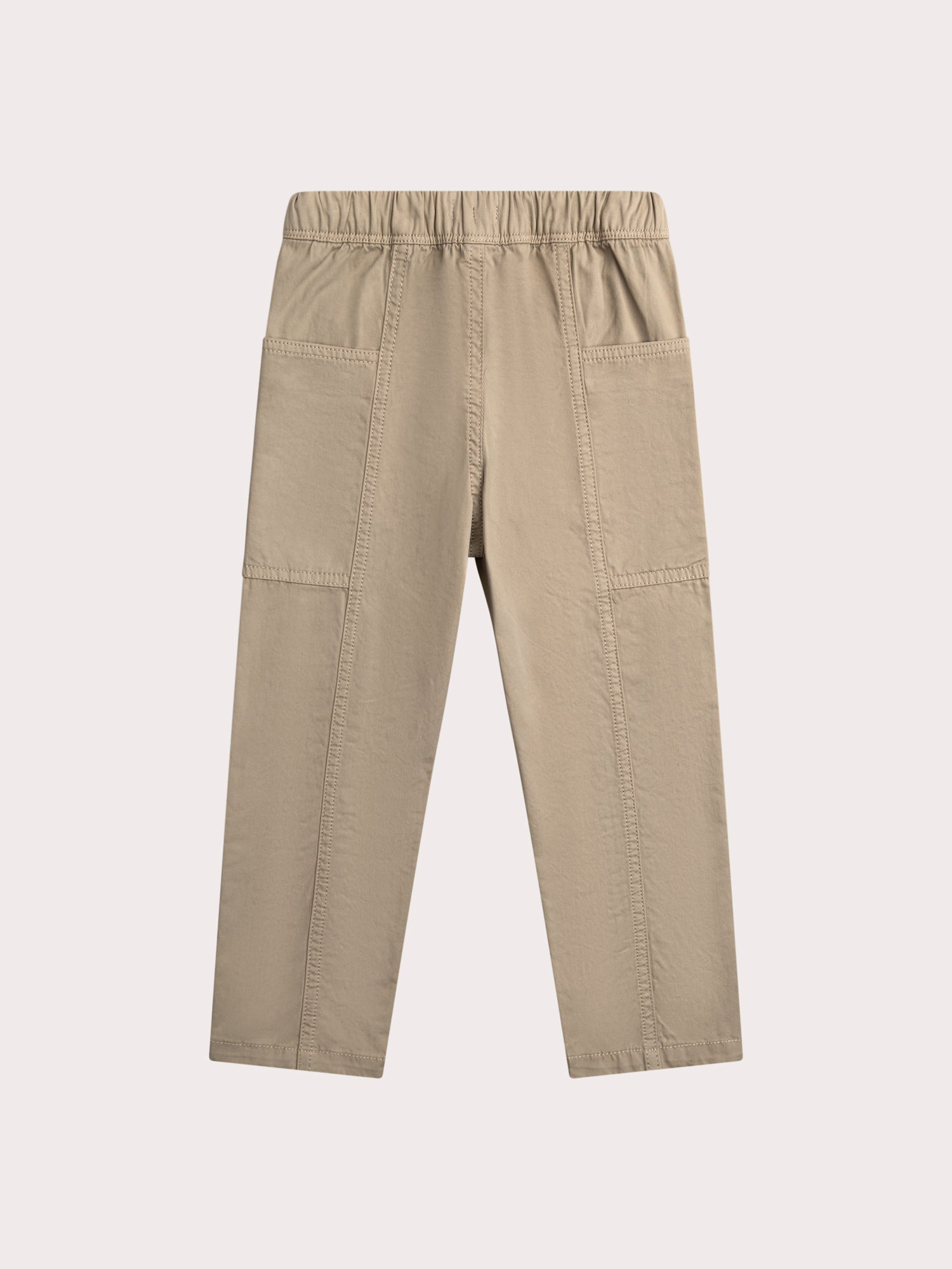 Pantaloni beige con tasche bizzarre