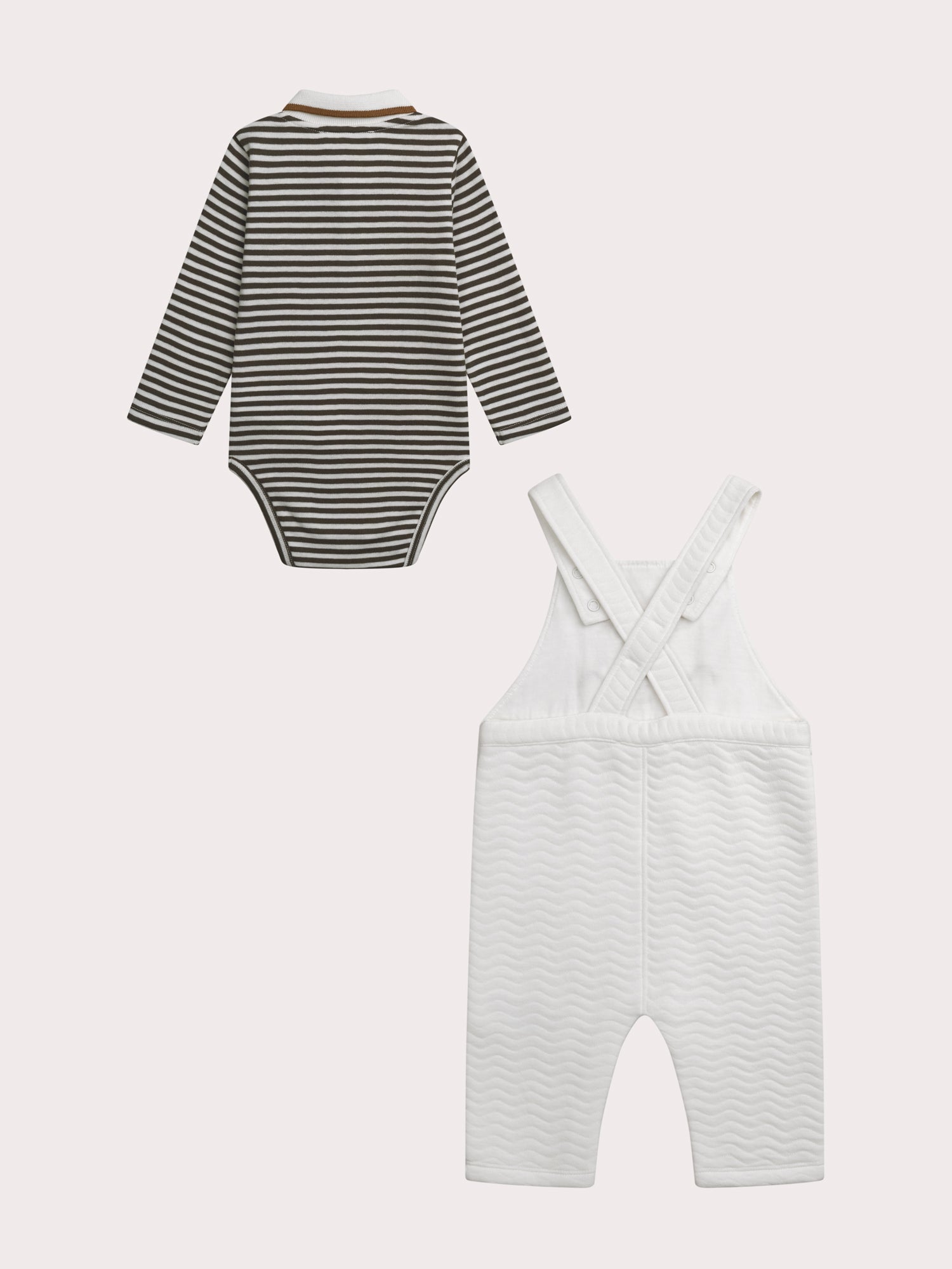 Outfit nascita salopette e body per bambino