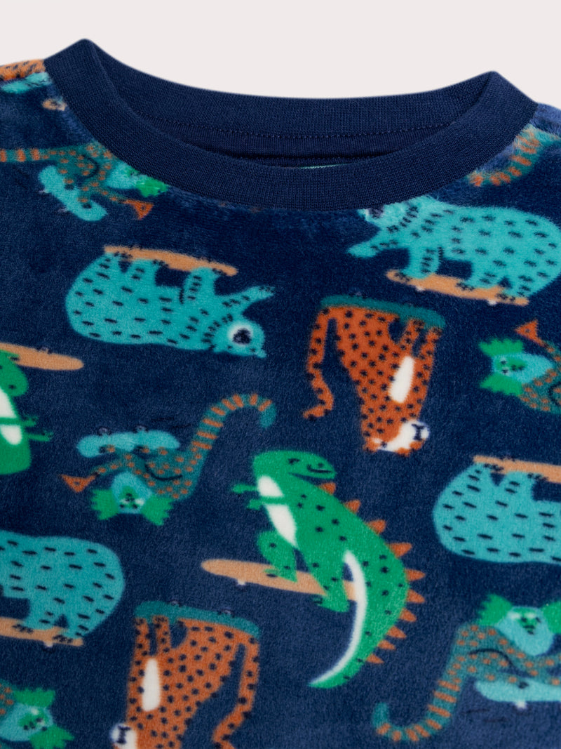 Pigiama animali sullo skate per bambino