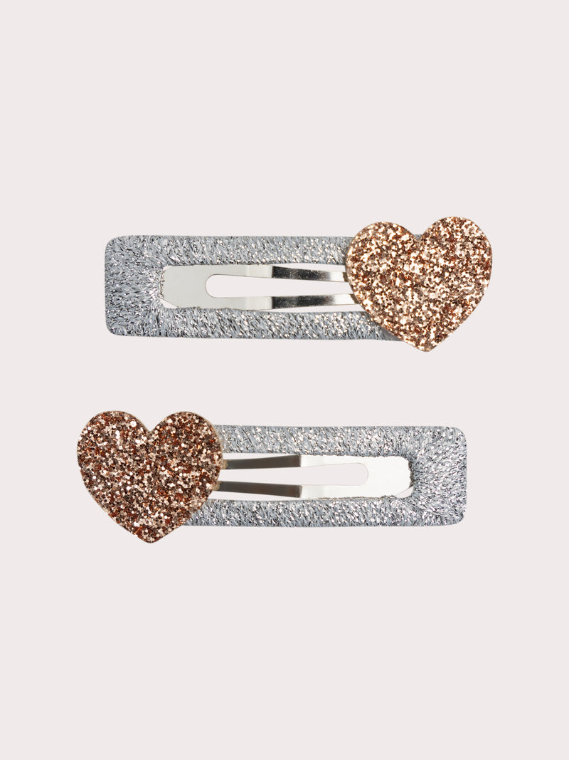 Set di 2 Fibbietti con Animazione 3D Cuore per Ragazze