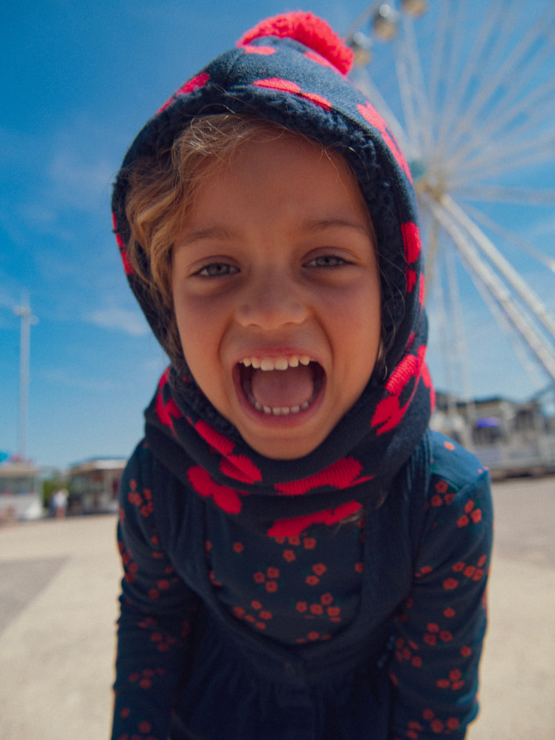 Cagoule imprimée fleur pour fille