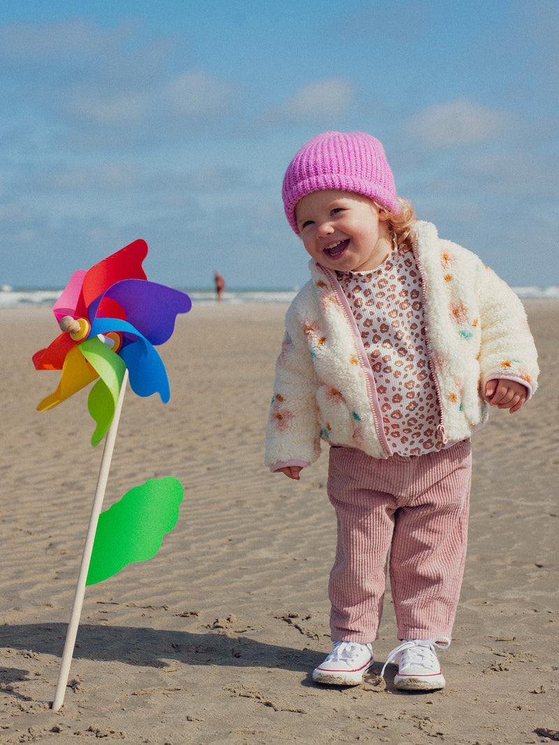Cappello viola con glitter per bambina