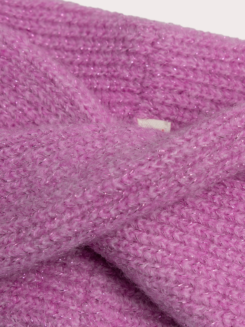 Snood Viola con Paillettes per Bambina
