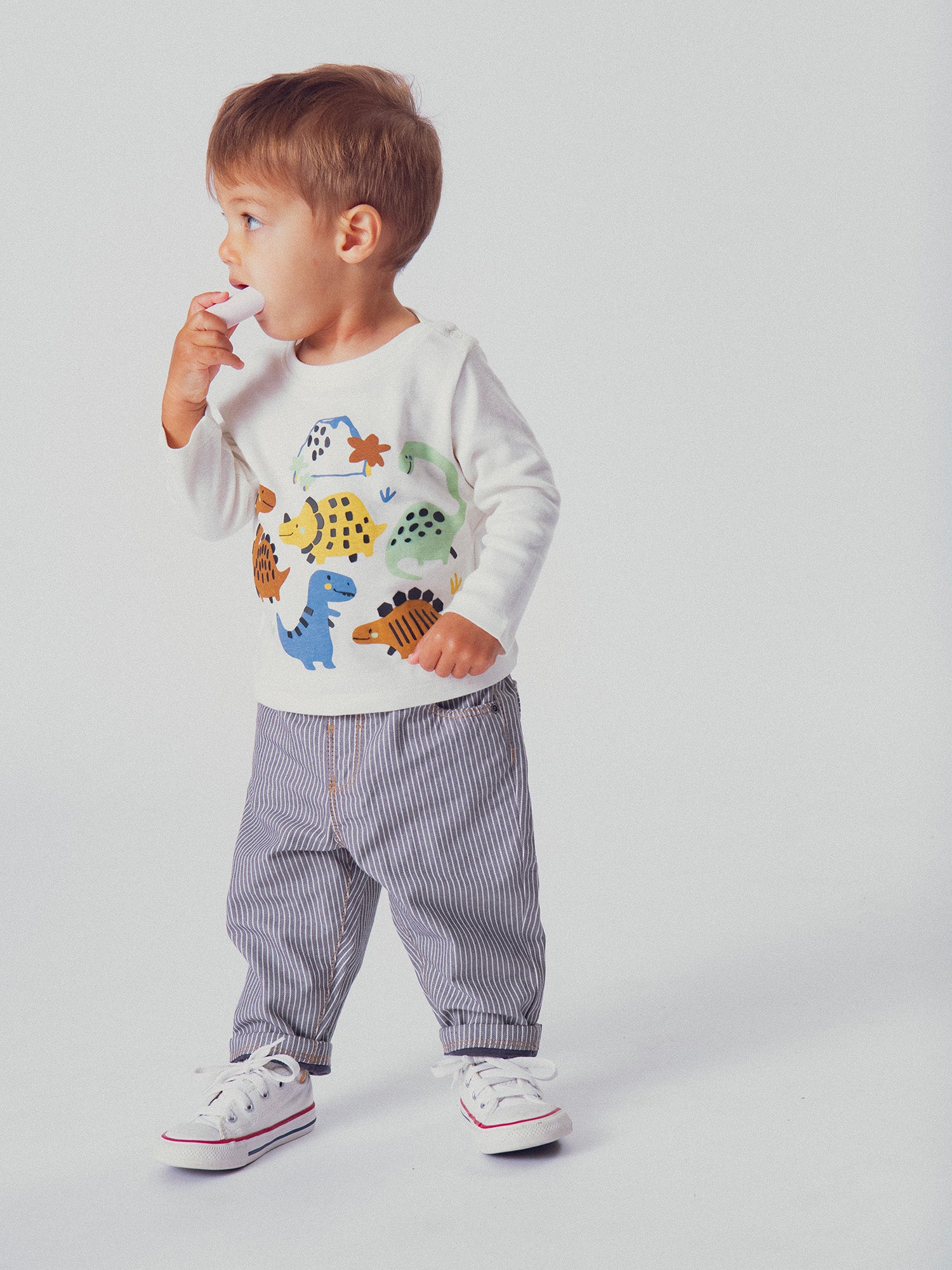 Jeans a righe per bambino