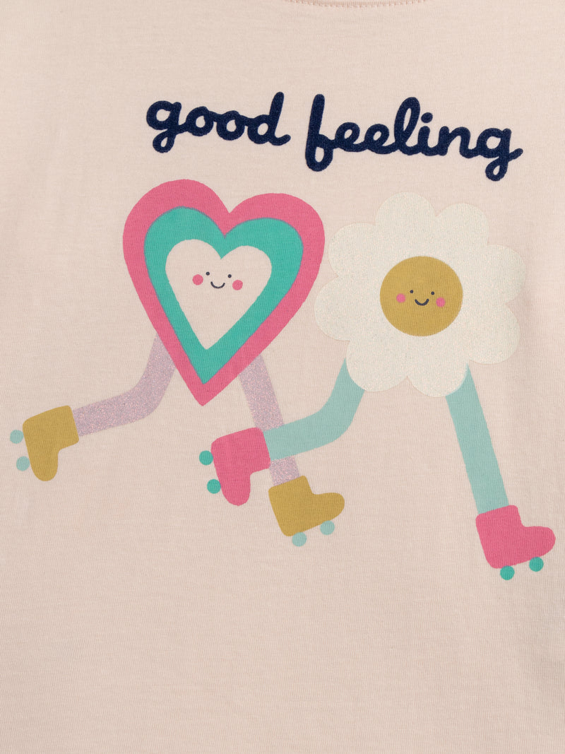 T-shirt a Maniche Lunghe Good Feeling per Ragazze