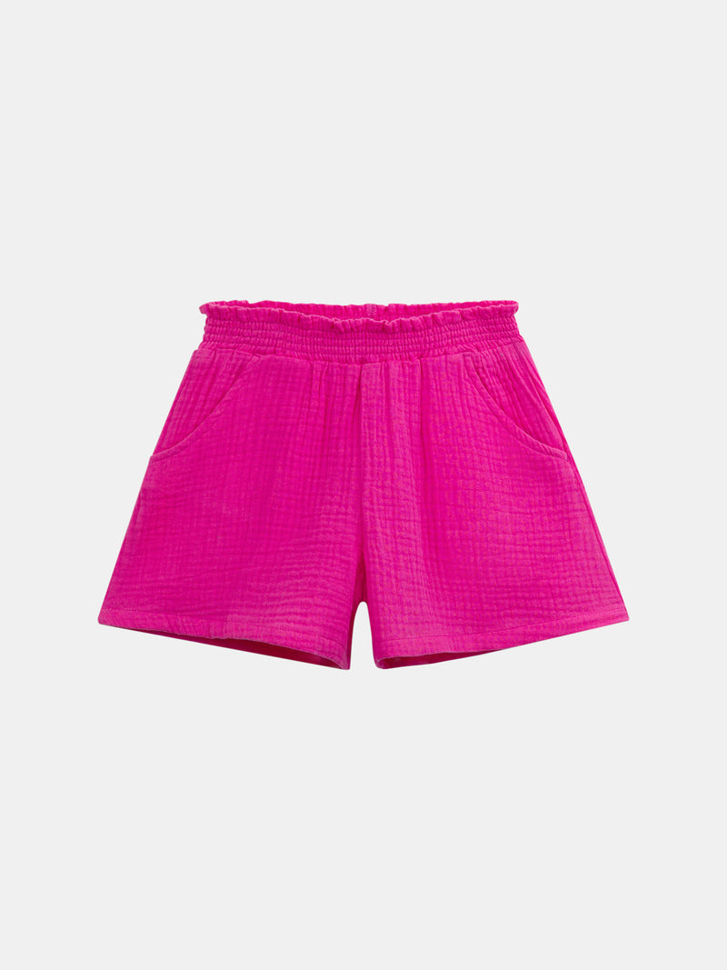 Short rosa con tasche per ragazze