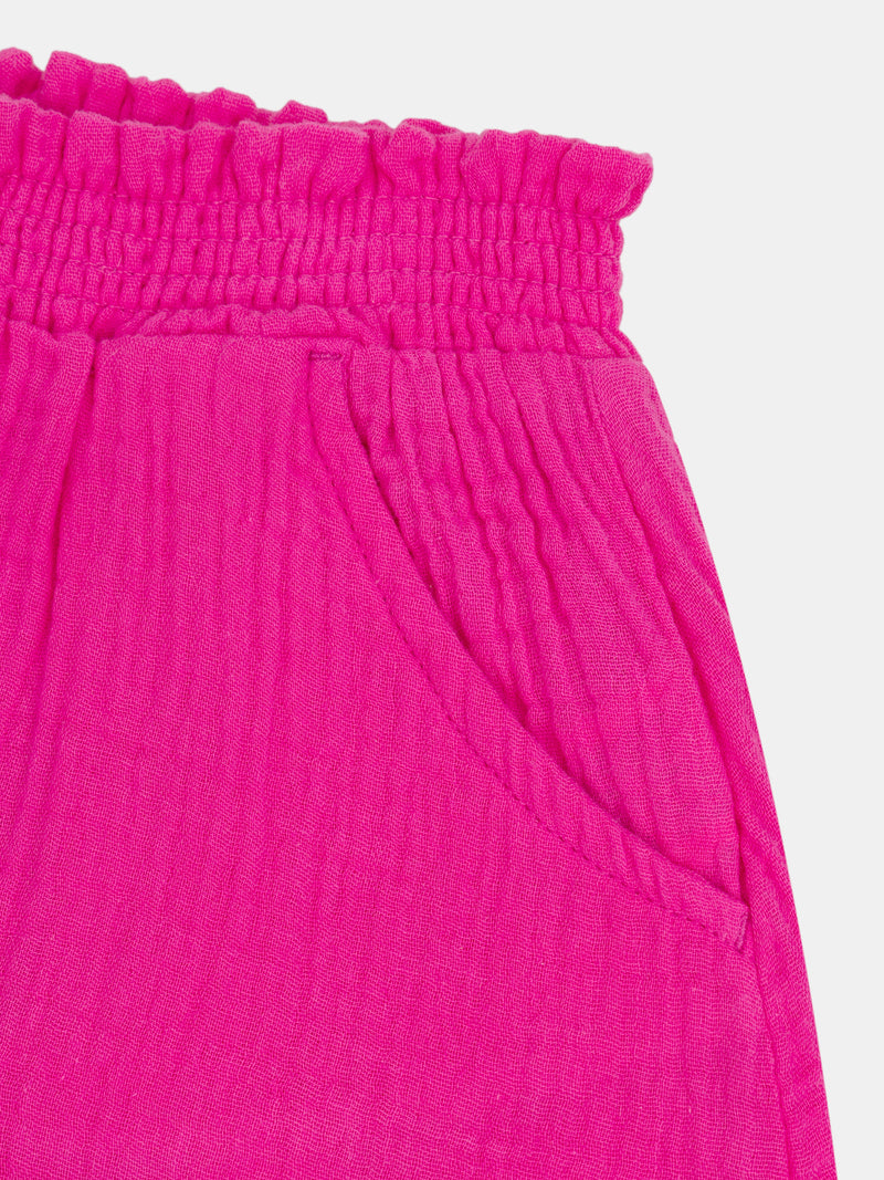 Short rosa con tasche per ragazze