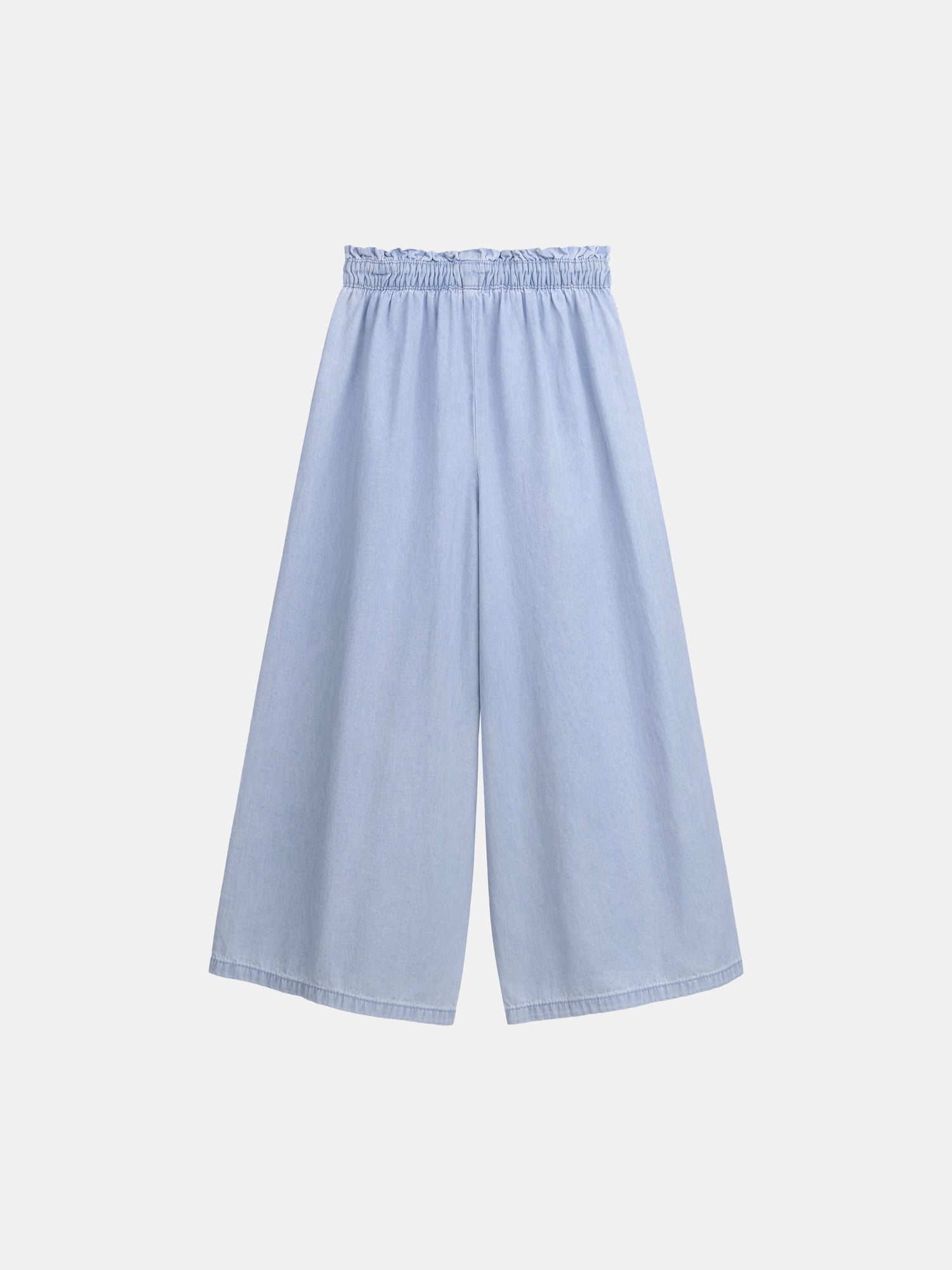 Pantaloni blu con ricami floreali per ragazze