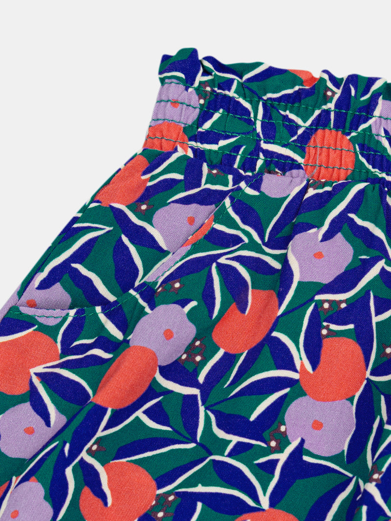 Shorts a stampa floreale per ragazze