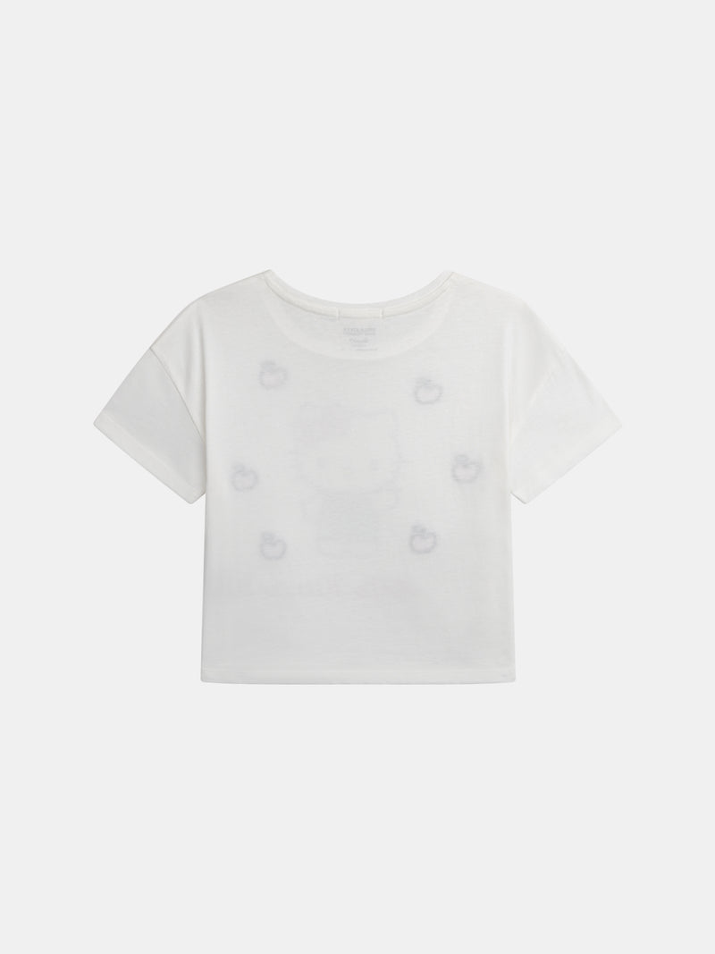 T-shirt bianca con Hello Kitty