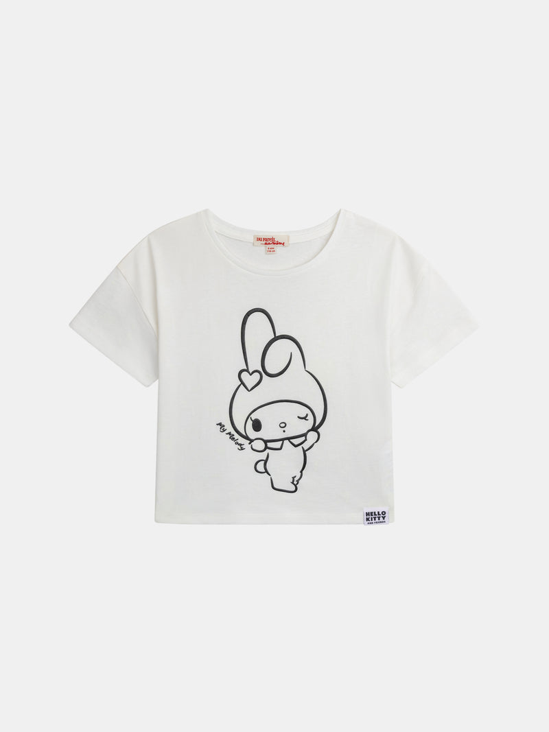 T-shirt bianca con stampa fotochromica