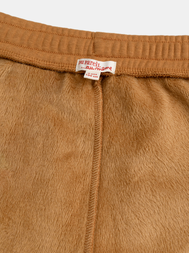 Pantaloni in felpa marroni foderati per bambini