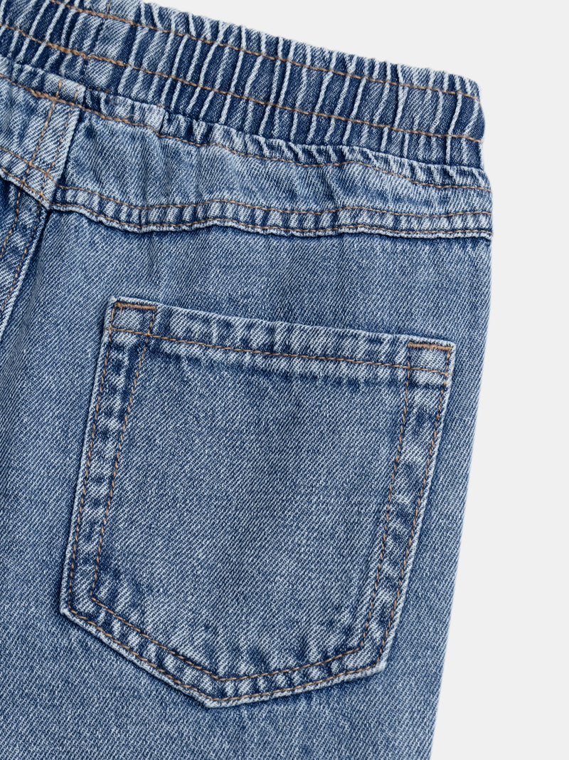 Pantaloni cargo in denim per ragazzi