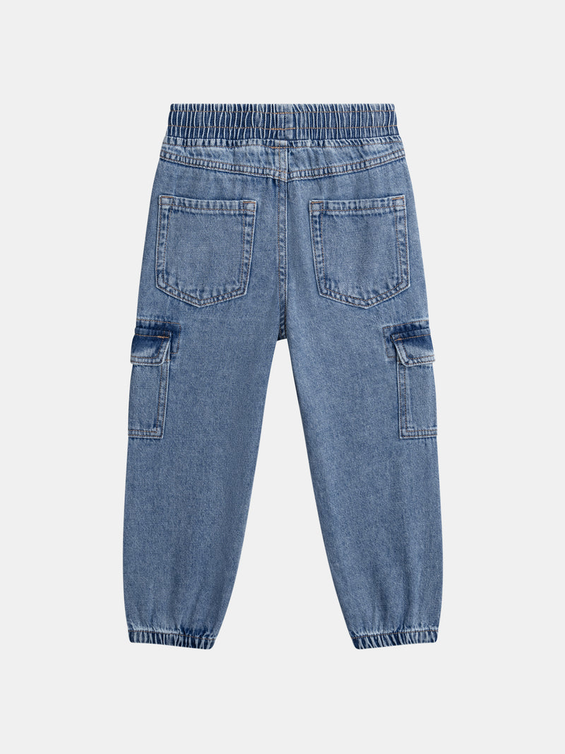 Pantaloni cargo in denim per ragazzi