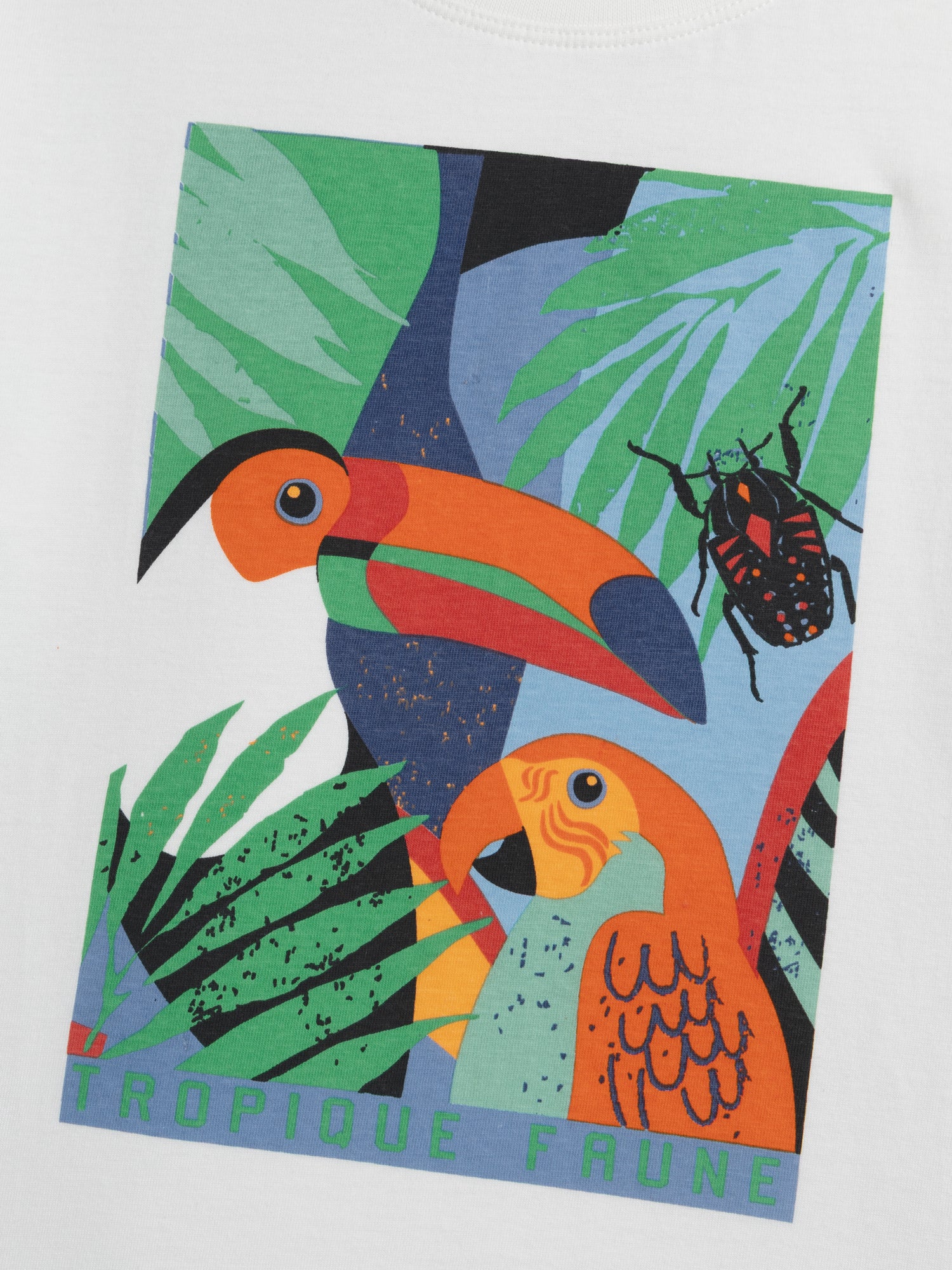 Ensemble t-shirt écru et short rouge avec animation pour garçon