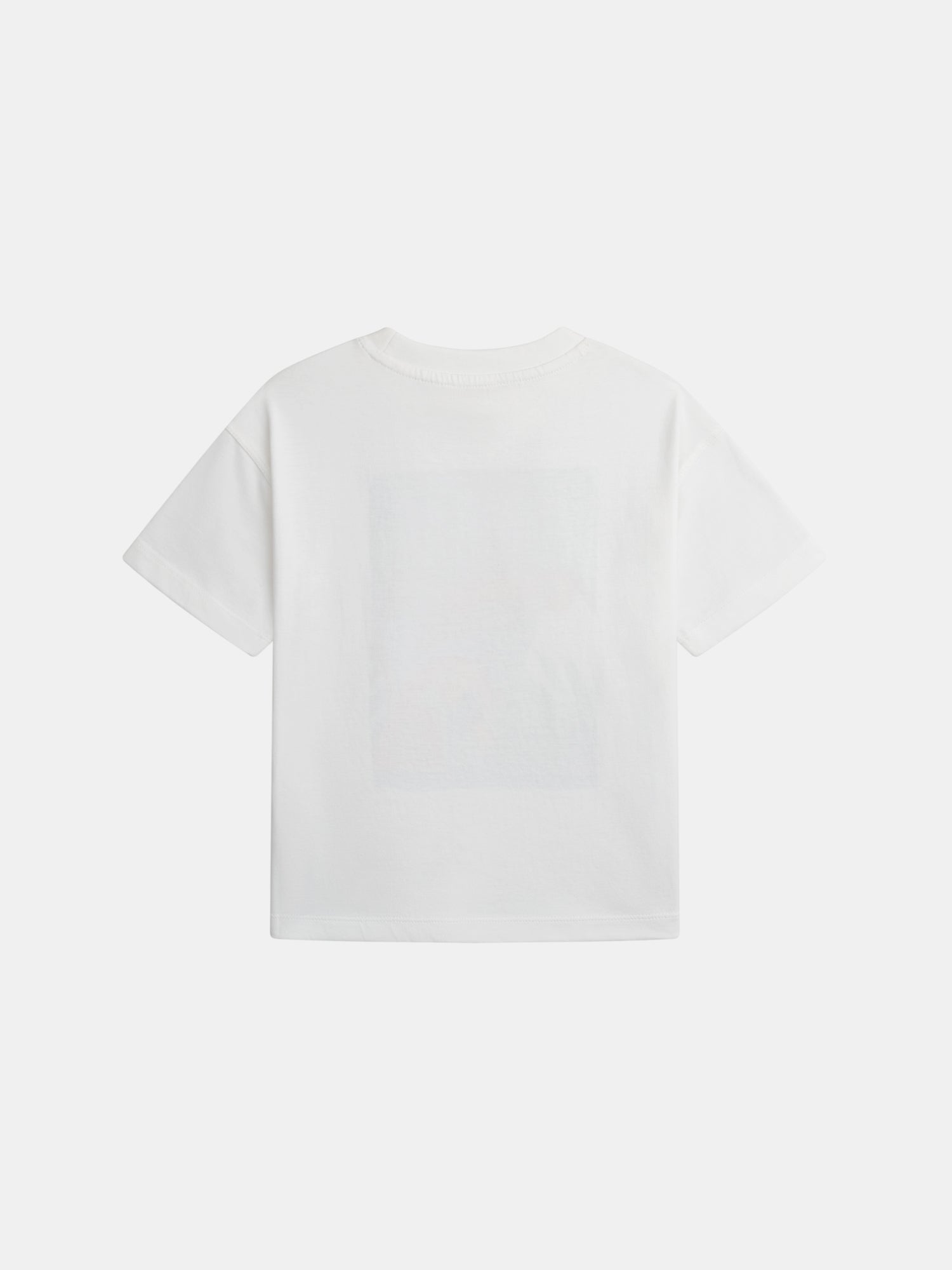 Ensemble t-shirt écru et short rouge avec animation pour garçon