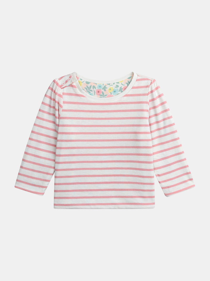 T-shirt reversibile con motivo fiori pastello per bambina