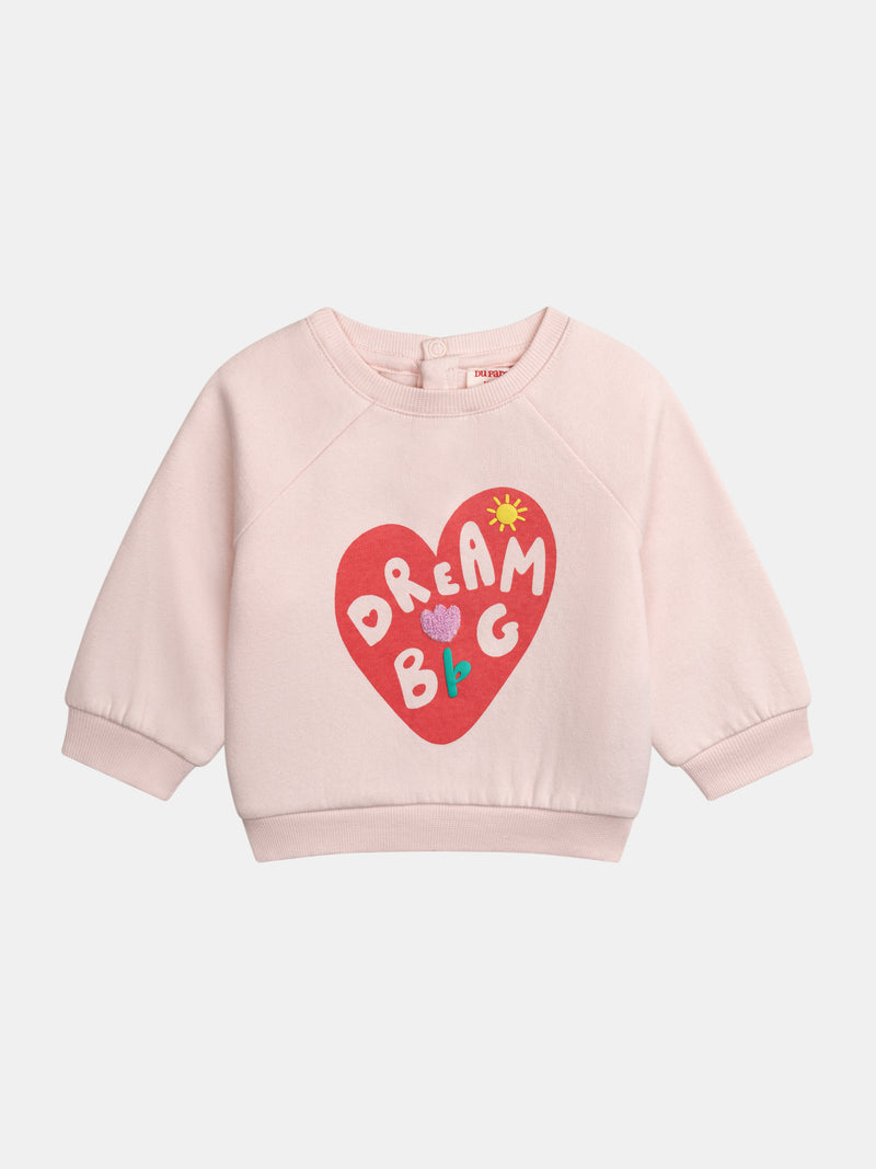 Completo a motivo cuore per bambina