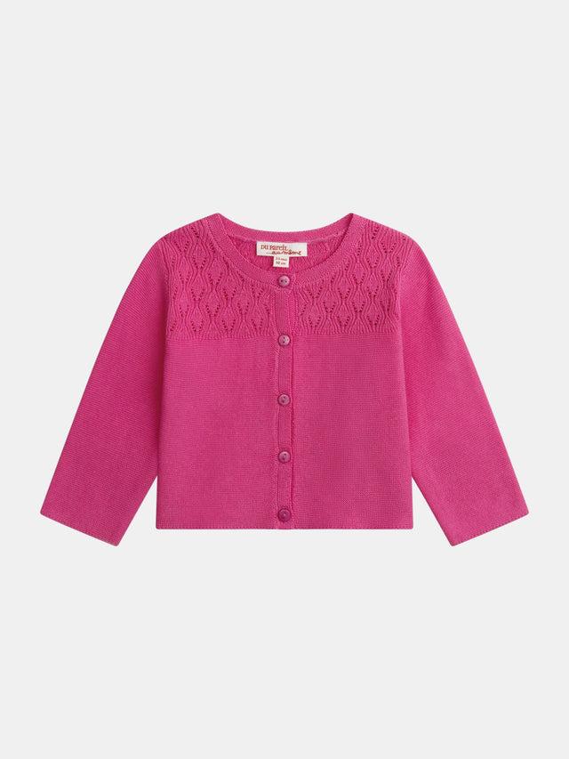 Cardigan rosa passione per bambine