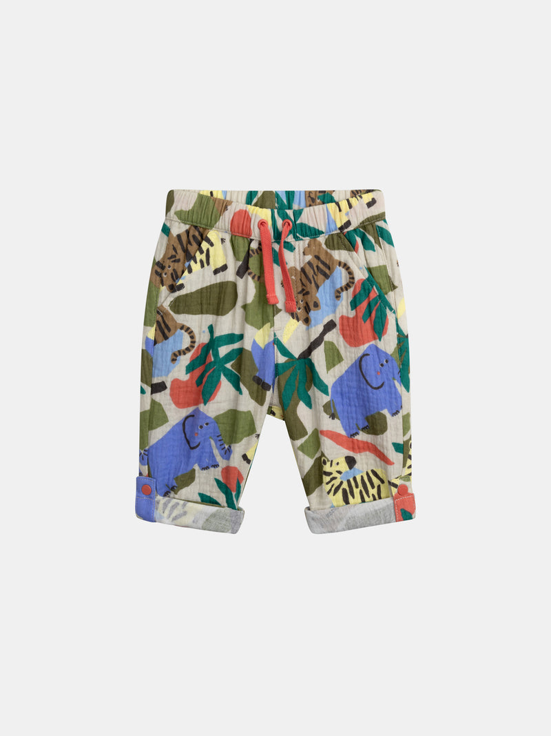 Pantaloni a stampa della giungla per bambini