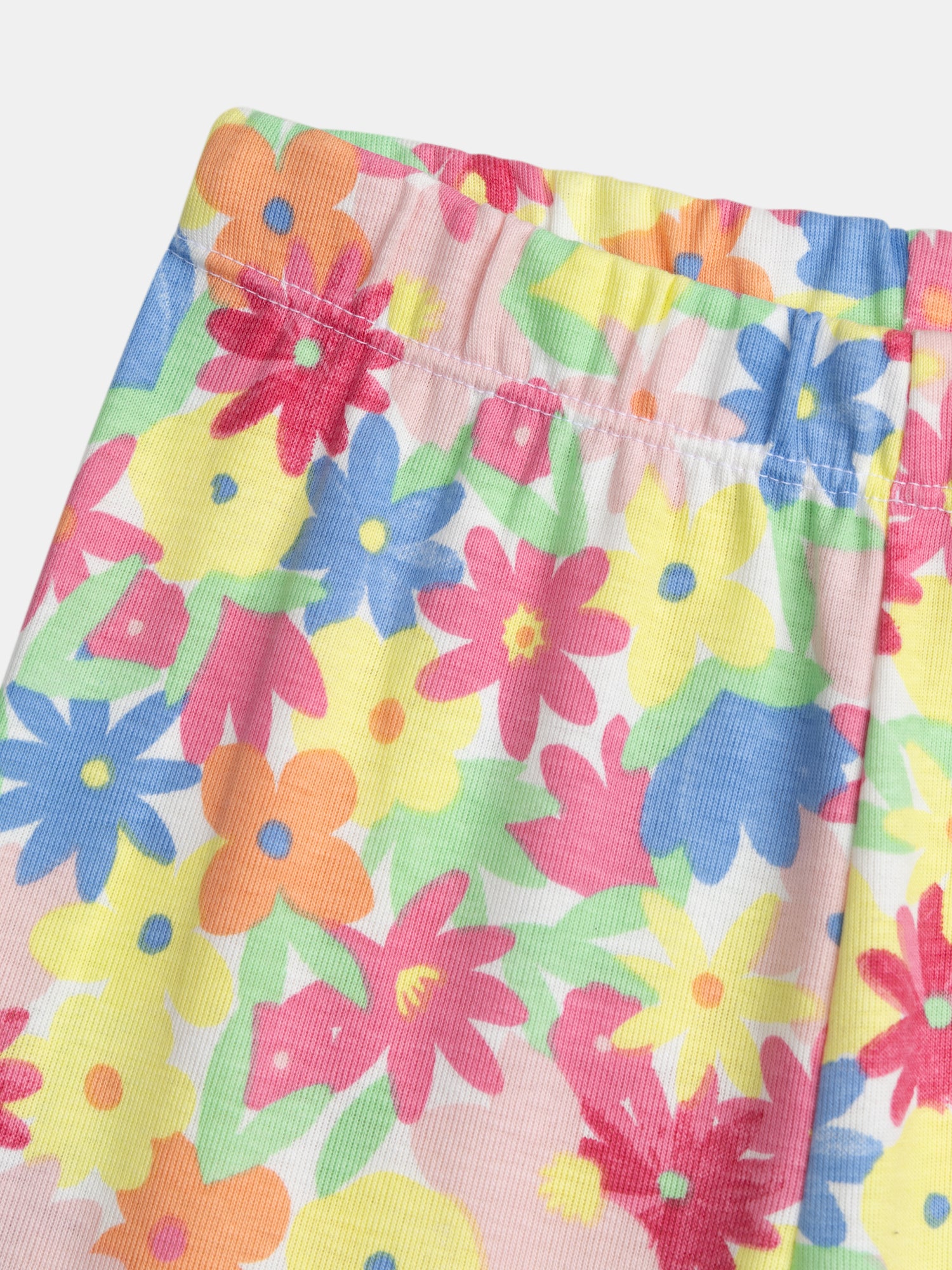Pyjama long avec imprimé intégral "fleurs multicolores" pour enfant fille