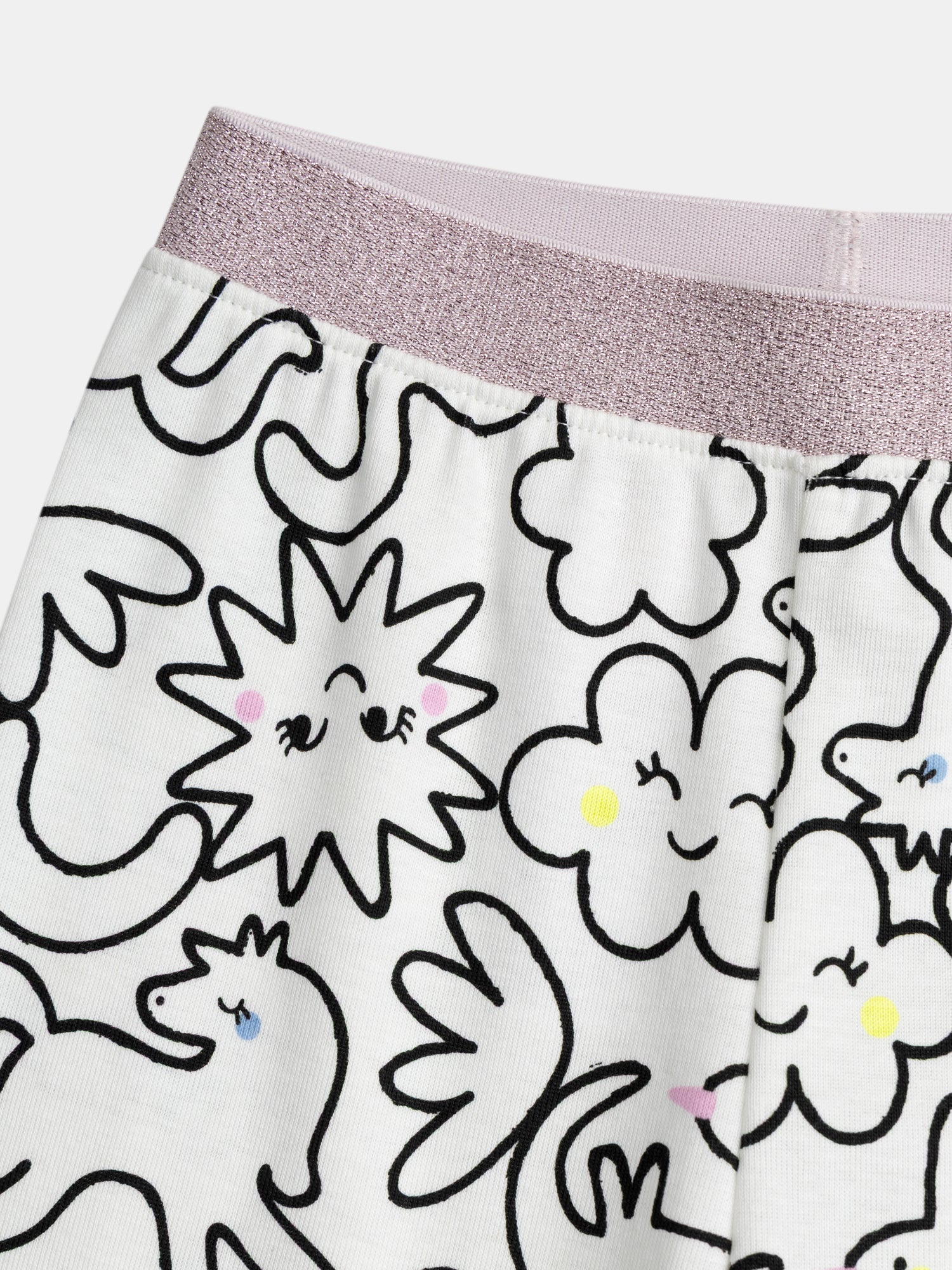 Pyjama écru long avec imprimé intégral "DREAM" pour enfant fille