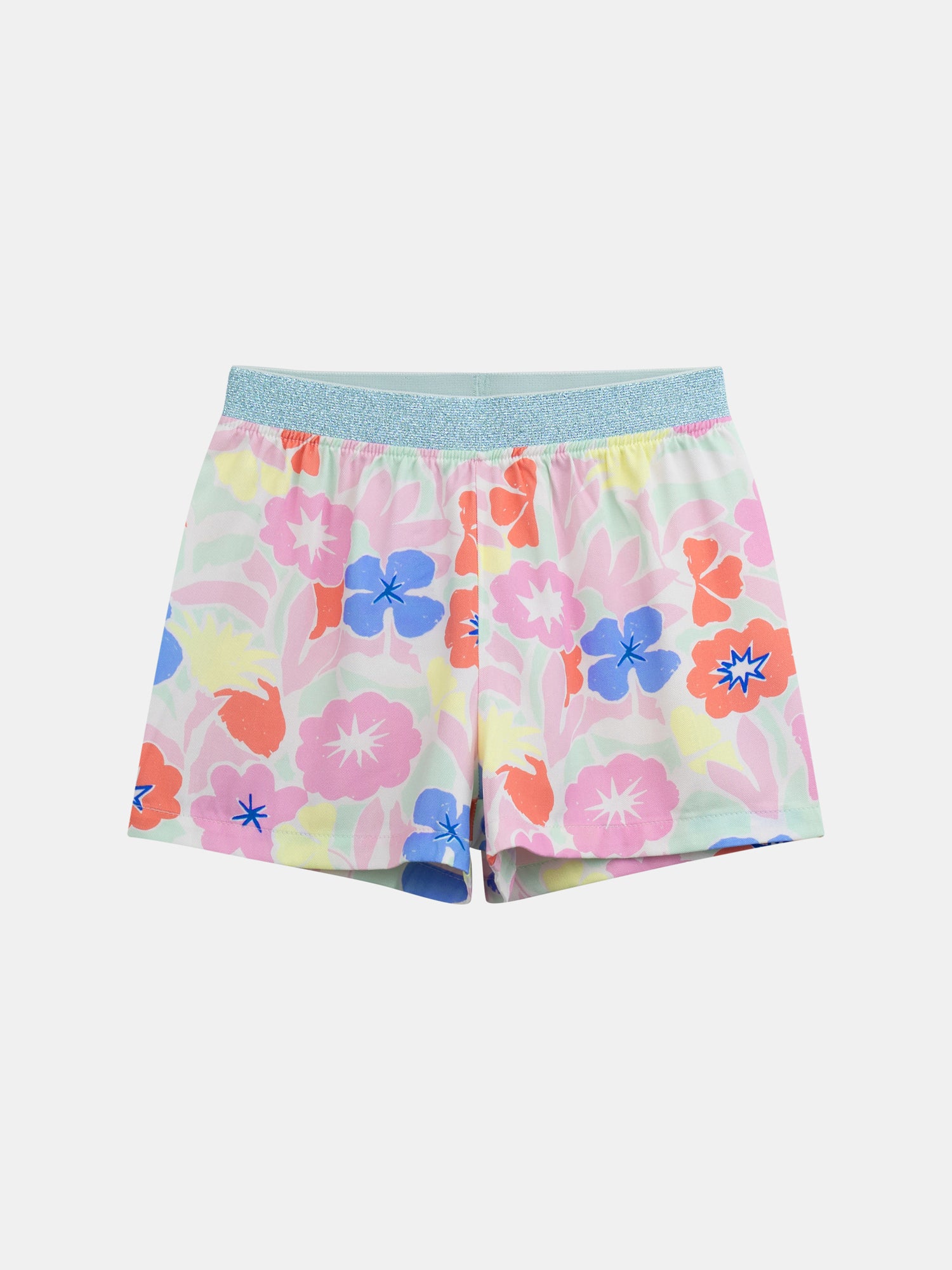 Pigiama corto fosforescente con stampa "Exotic Mood" per bambina