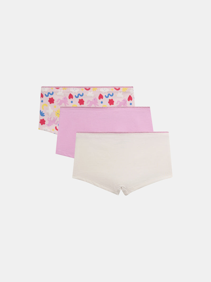Set di 3 shorties "DREAM" per bambine