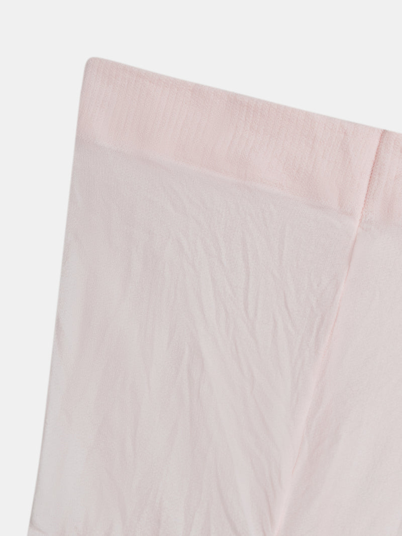 Collant fini rosa con motivo a pois per ragazze