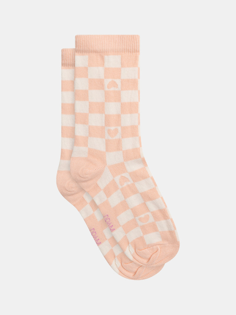 Calze a Quadri Rosa per Bambina