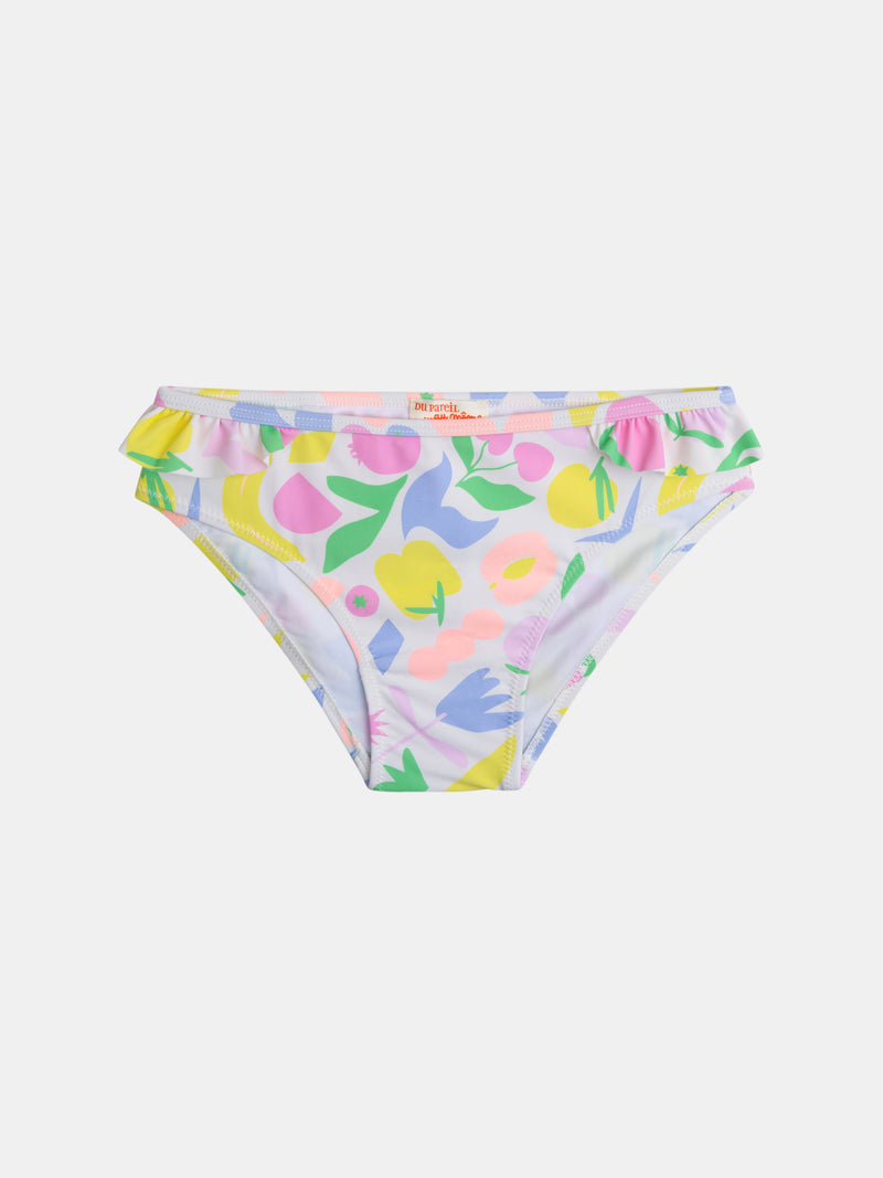 Set da bagno UPF 50+ a 2 pezzi con stampa colorata per ragazza