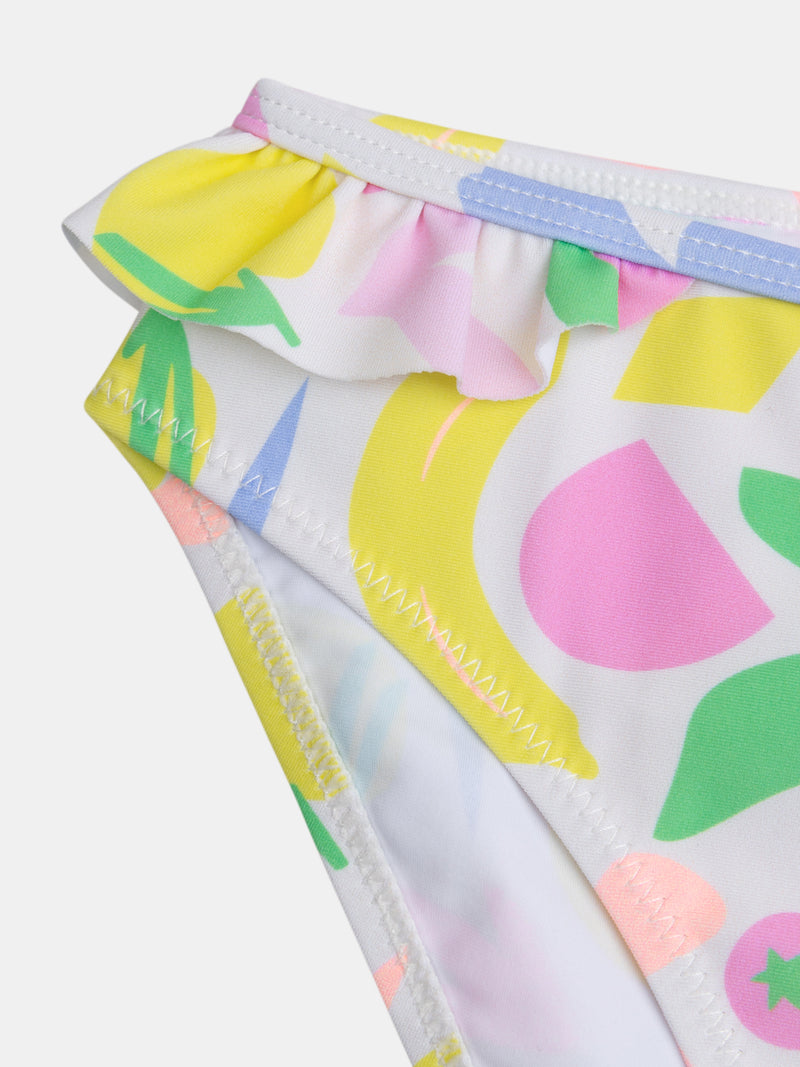 Set da bagno UPF 50+ a 2 pezzi con stampa colorata per ragazza