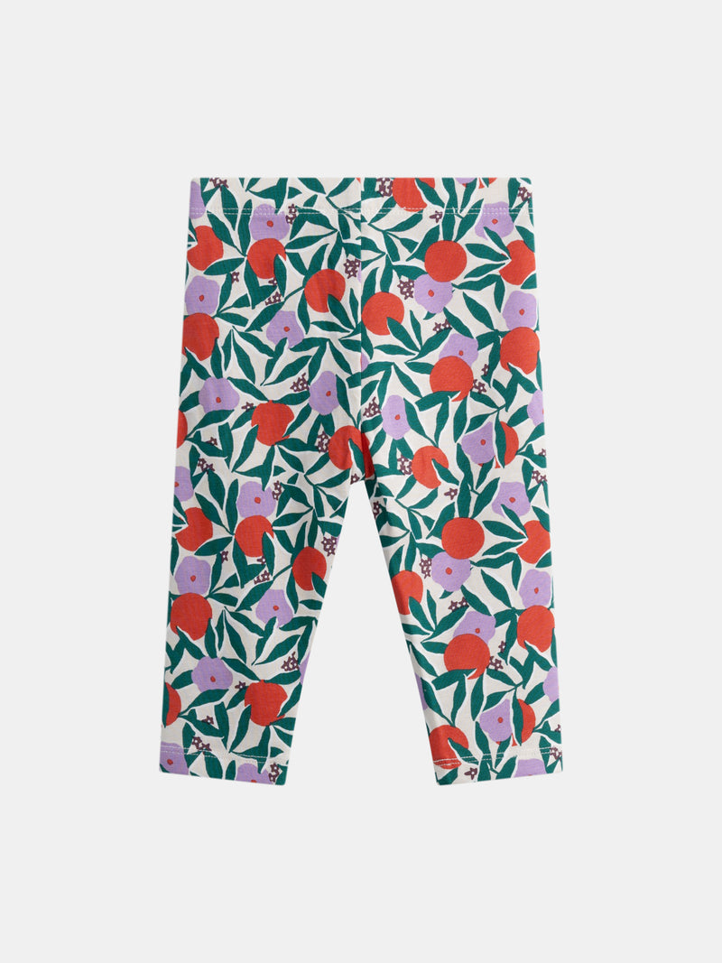 Leggings con stampa floreale per bambine