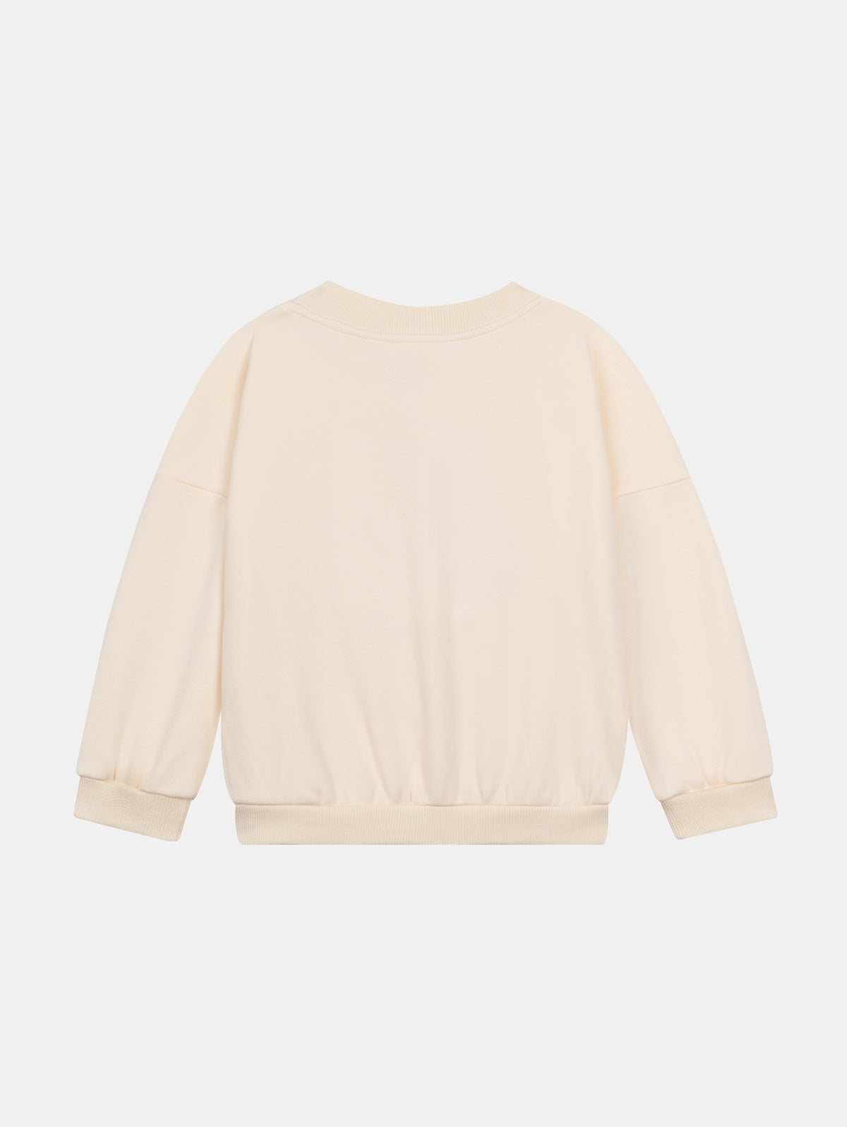 Sweatshirt ecru con animazione di cane per ragazze