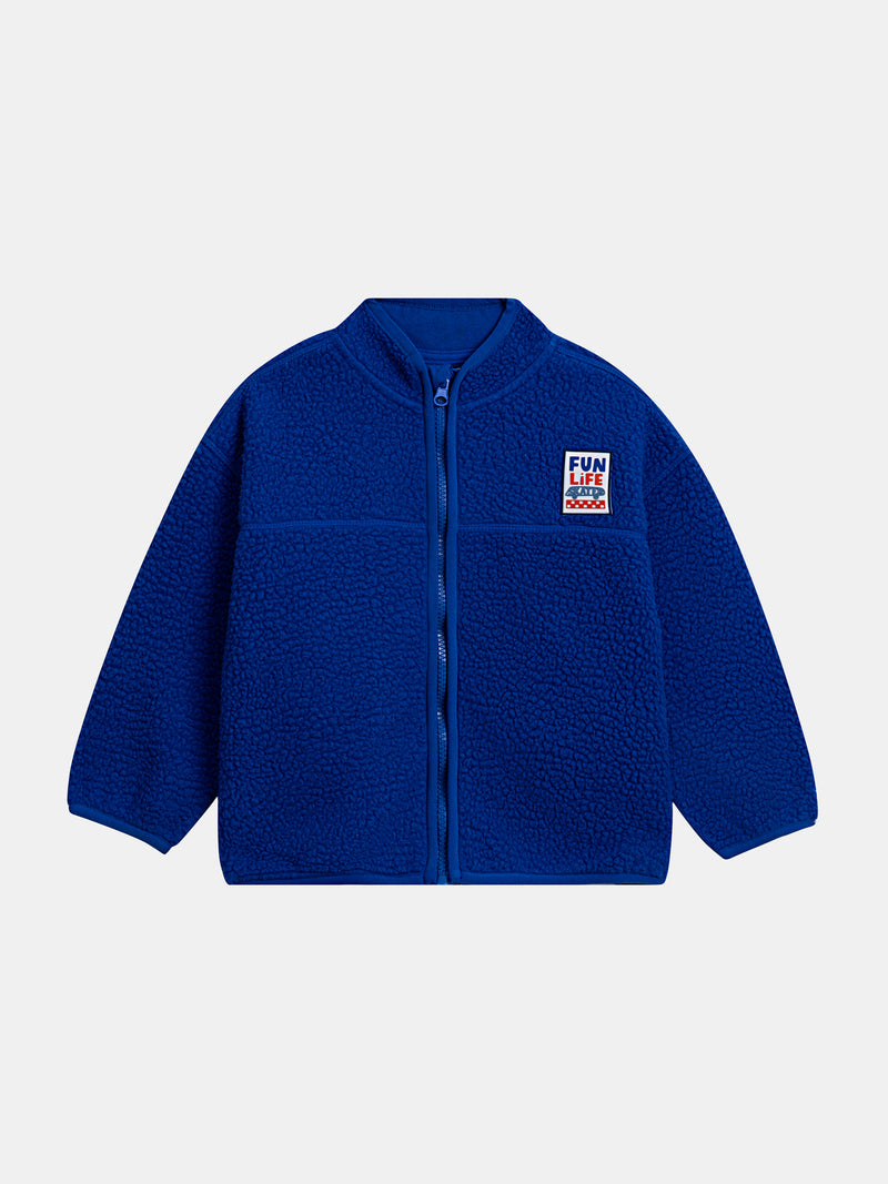 Gilet blu con zip per ragazzi