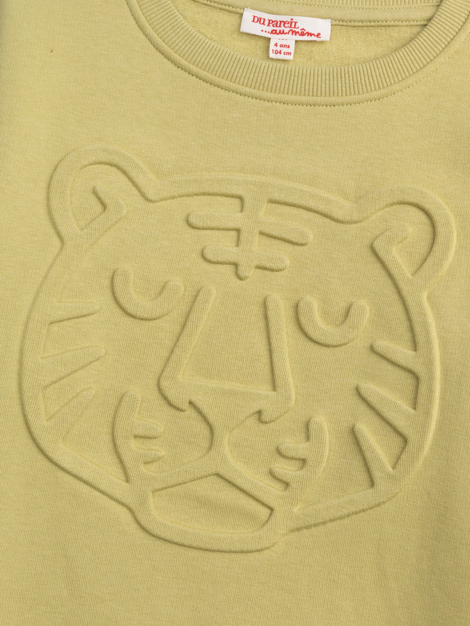 Felpa Verde con Animazione di Tigre per Bambini