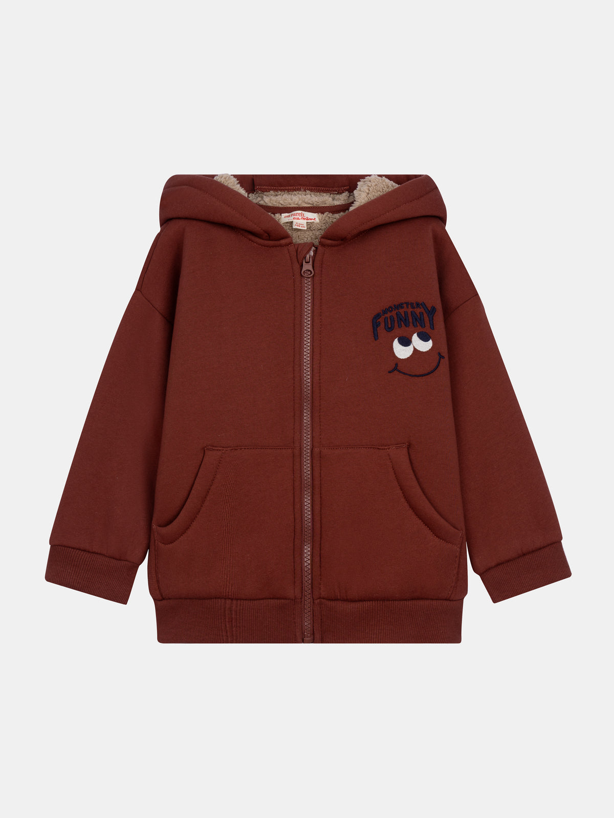 Gilet con cappuccio foderato caldo per ragazzo