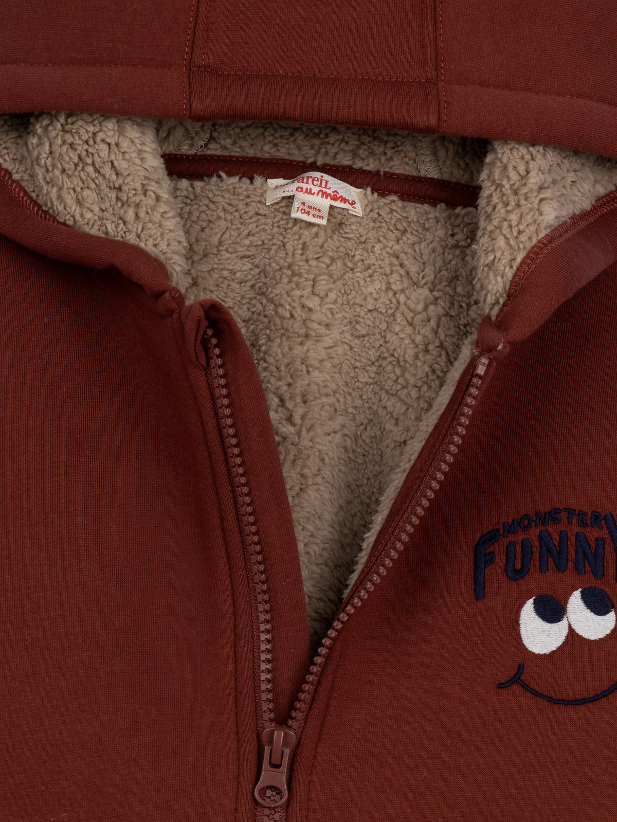 Gilet con cappuccio foderato caldo per ragazzo