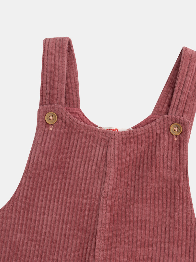 Salopette rosa "Wild Campus" per bambine