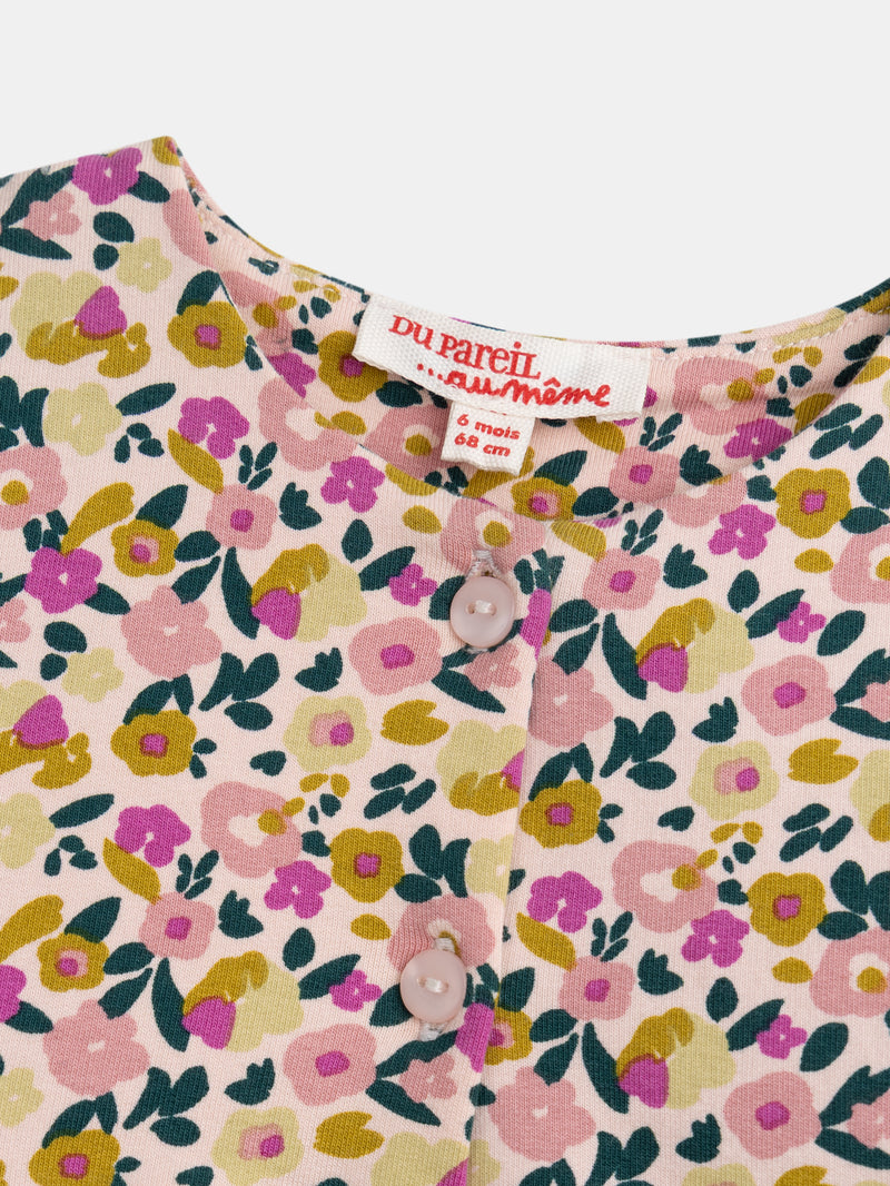 Completo abito stampato e leggings "Wild Campus" per bambina