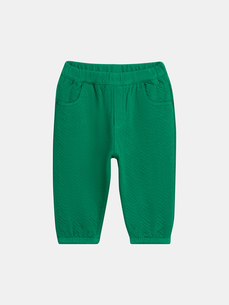 Pantaloni verdi "ARTY SCHOOL" per neonati maschi