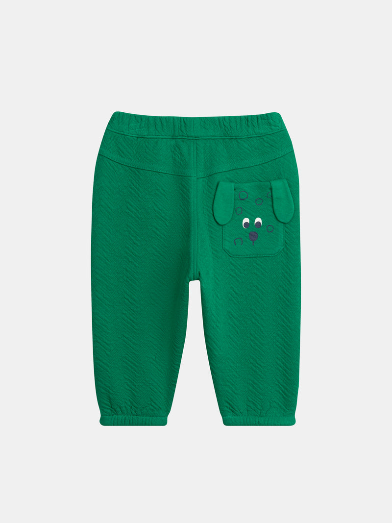 Pantaloni verdi "ARTY SCHOOL" per neonati maschi
