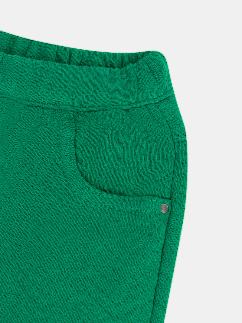 Pantaloni verdi "ARTY SCHOOL" per neonati maschi
